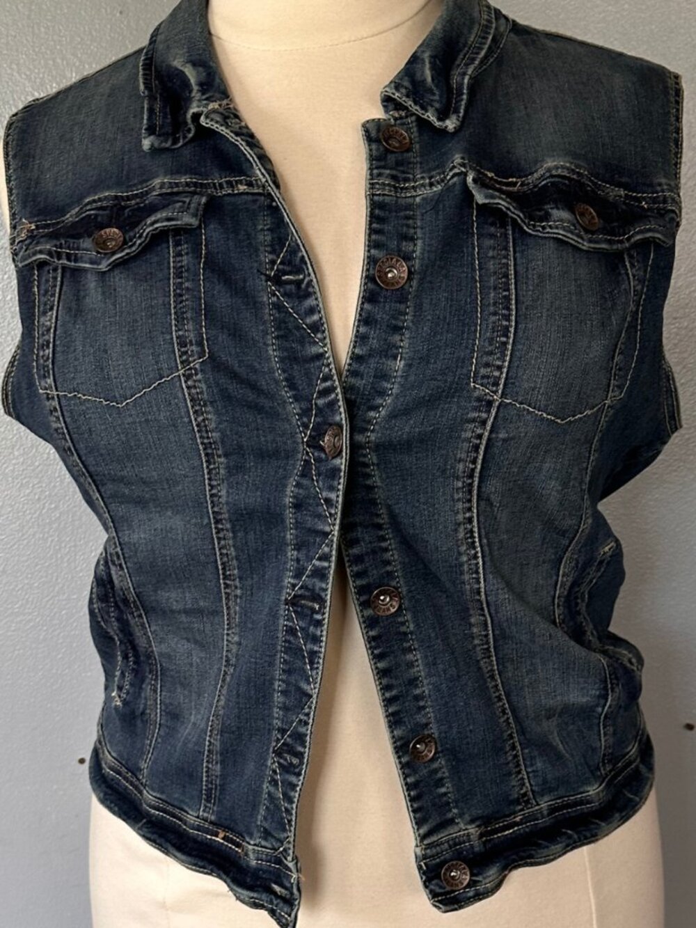 Denim vest 1X